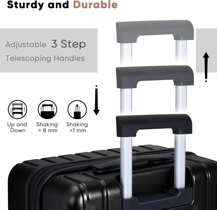 SHOWKOO Koffer Gross 75cm Hartschale Leicht Reisekoffer Polycarbonat Erweiterbar Haltbar Trolley Han