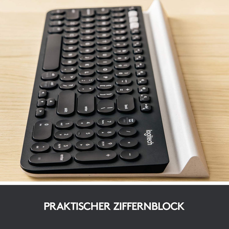 LOGITECH K780 Multi-Device Wireless Keyboard - Nordisches Layout Grau/Weiss K780 Multi-Device, Grau/