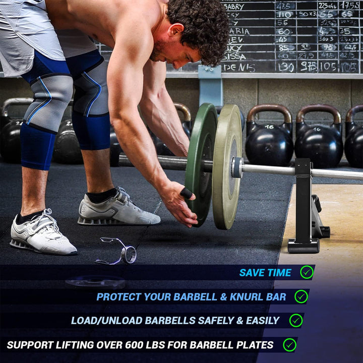 Yes4All Deadlift Jack | Kreuzheben Langhantelheber mit UHMW Protective Pad Griff für Laden und Entla
