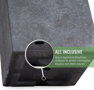 Pflanzwerk® Pflanzkübel Bodenvase Fiberglas Conic Lava ANTHRAZIT 50x23x23cm *Frostbeständige Blumenk