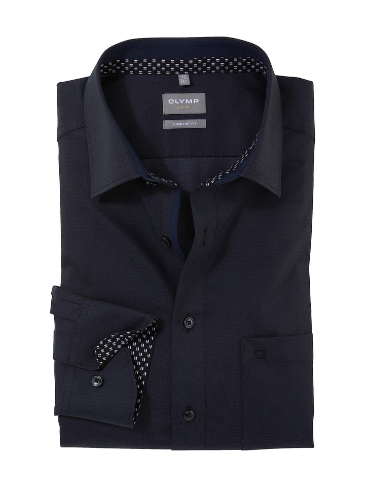 OLYMP Herren Businesshemd Langarm Luxor,Einfarbig,Comfort fit,New Kent 48 Grosse Grössen Graphit 69,