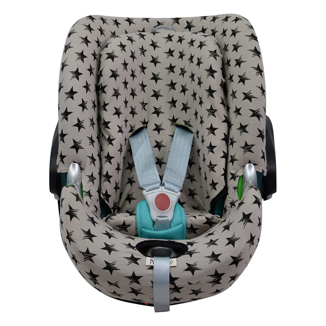 JYOKO Kids SitzBezug kompatibel mit Cybex Aton Cloud-Q-M-2-4-5 (ATON Q, Dark Sky) Aton Q Dark Sky, A