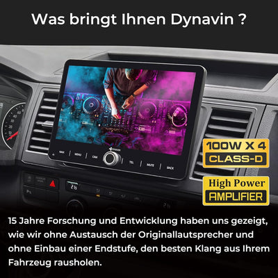 DYNAVIN Android Autoradio Navi für VW T5 T6 Caddy Tiguan Sharan Skoda, 10,1 Zoll Radio mit Wireless