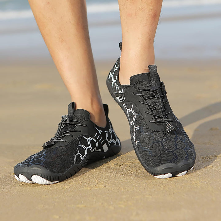LinSmart Barfussschuhe Damen Herren Breite Zehenbox Wasserschuhe Barfusstrainer Frauen Männer zum Wa