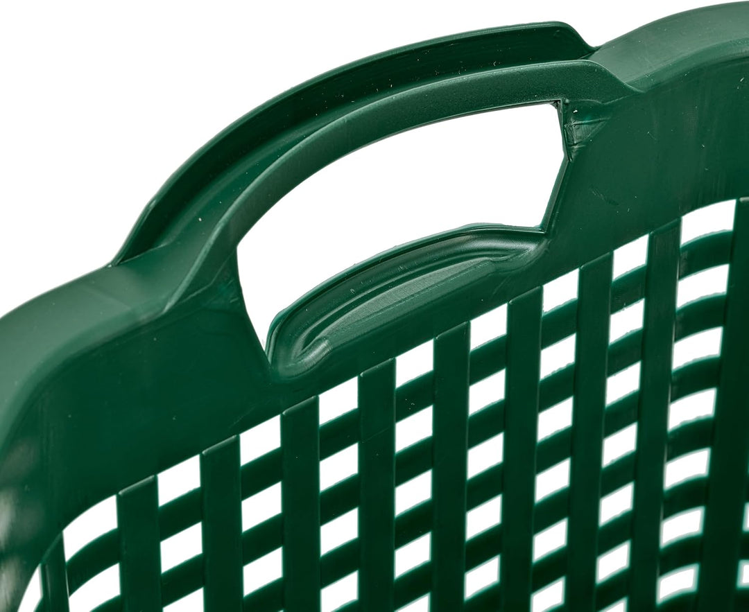 BURI 5x Erntekorb Gartenkorb lebensmittelecht - 25L Kartoffelkorb Obstkorb Laubkorb grün, drehstapel