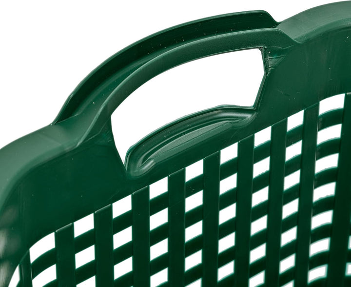 BURI 5x Erntekorb Gartenkorb lebensmittelecht - 25L Kartoffelkorb Obstkorb Laubkorb grün, drehstapel