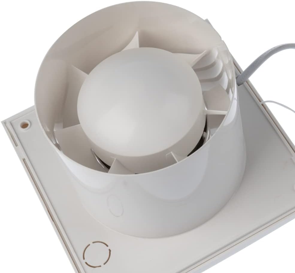 EUROPLAST Ø 125mm Wandventilator Lüfter Abluft Kabel Schalter Ventilator Küche WC Bad mit stecker, F