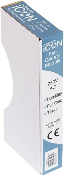 Airflow iCON HTM Steckmodul – Einstellbarer Feuchtigkeitssensor (40–90% rF), Nachlauf-Timer (2–45 Mi