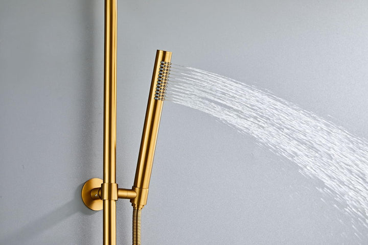 Gartendusche Aussendusche Komplettset Edelstahl | Hochwertige Outdoor Dusche für Garten | Mit Thermo