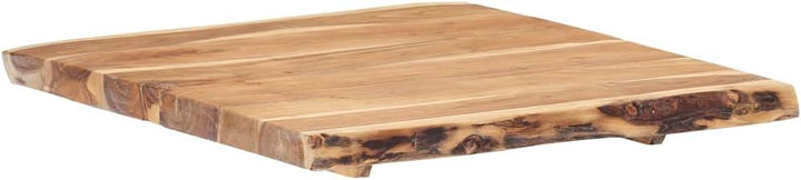 vidaXL Massivholz Tischplatte Baumkante Massivholzplatte Akazie 58x(50-60) x3,8cm 60 x 60 x 3.8 cm,