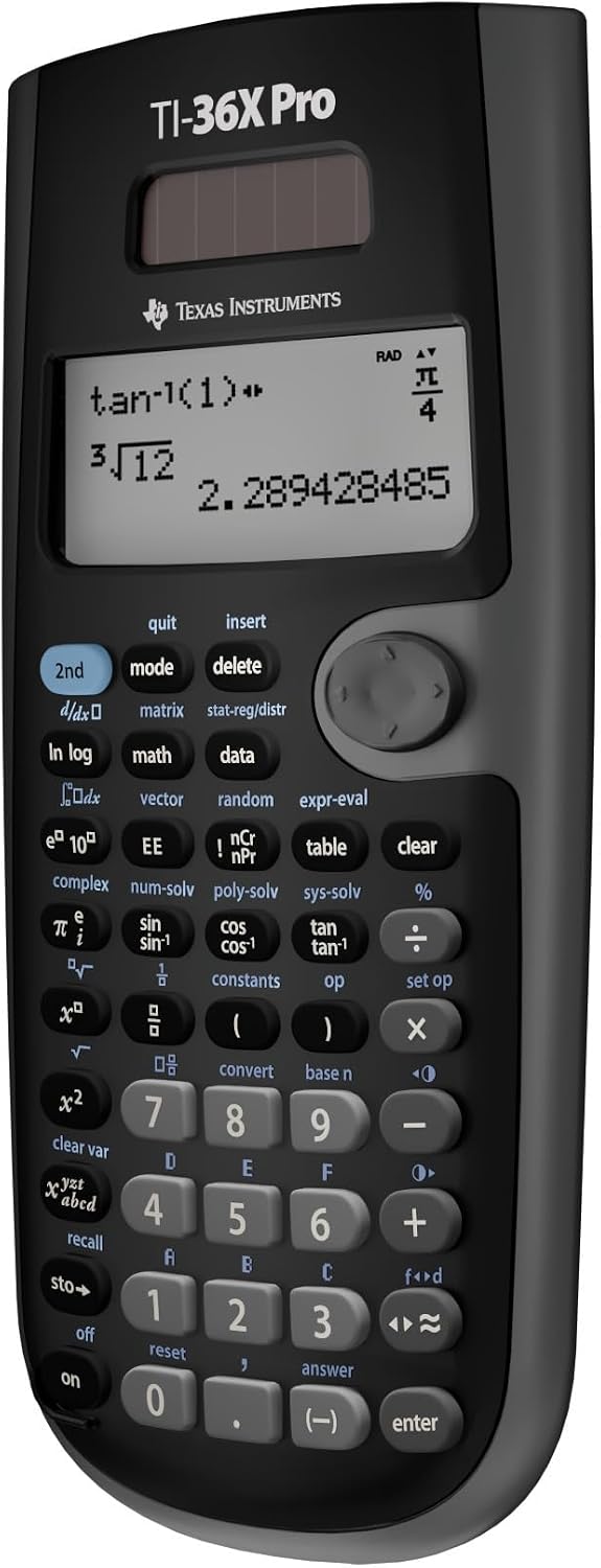 Texas Instruments TI-36X PRO Schulrechner (4-zeilig), nur mit französischer Anleitung und Sprache, 3