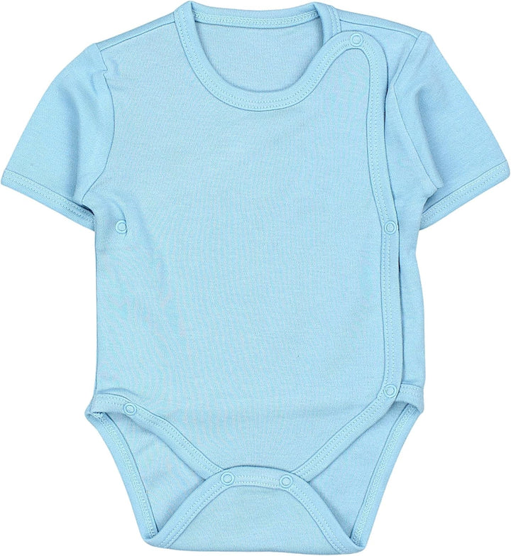 TupTam Baby Body Mädchen 5er Set – Kurzarm Wickelbody aus Baumwolle mit Print, Atmungsaktiv und Haut