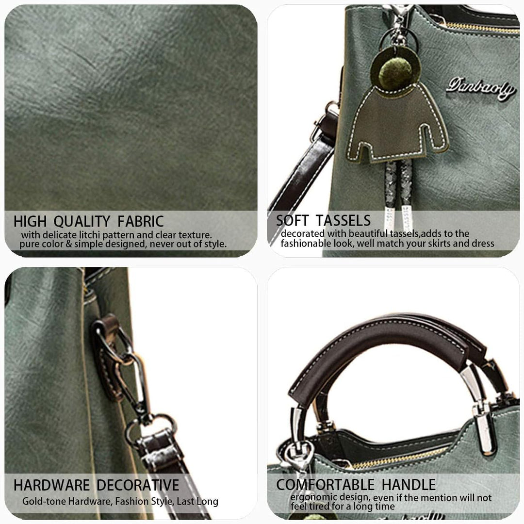BUKESIYI Damen Tasche Umhängetasche Handtasche Frauen Klein Schultertasche Weekender Lack PU Leder C
