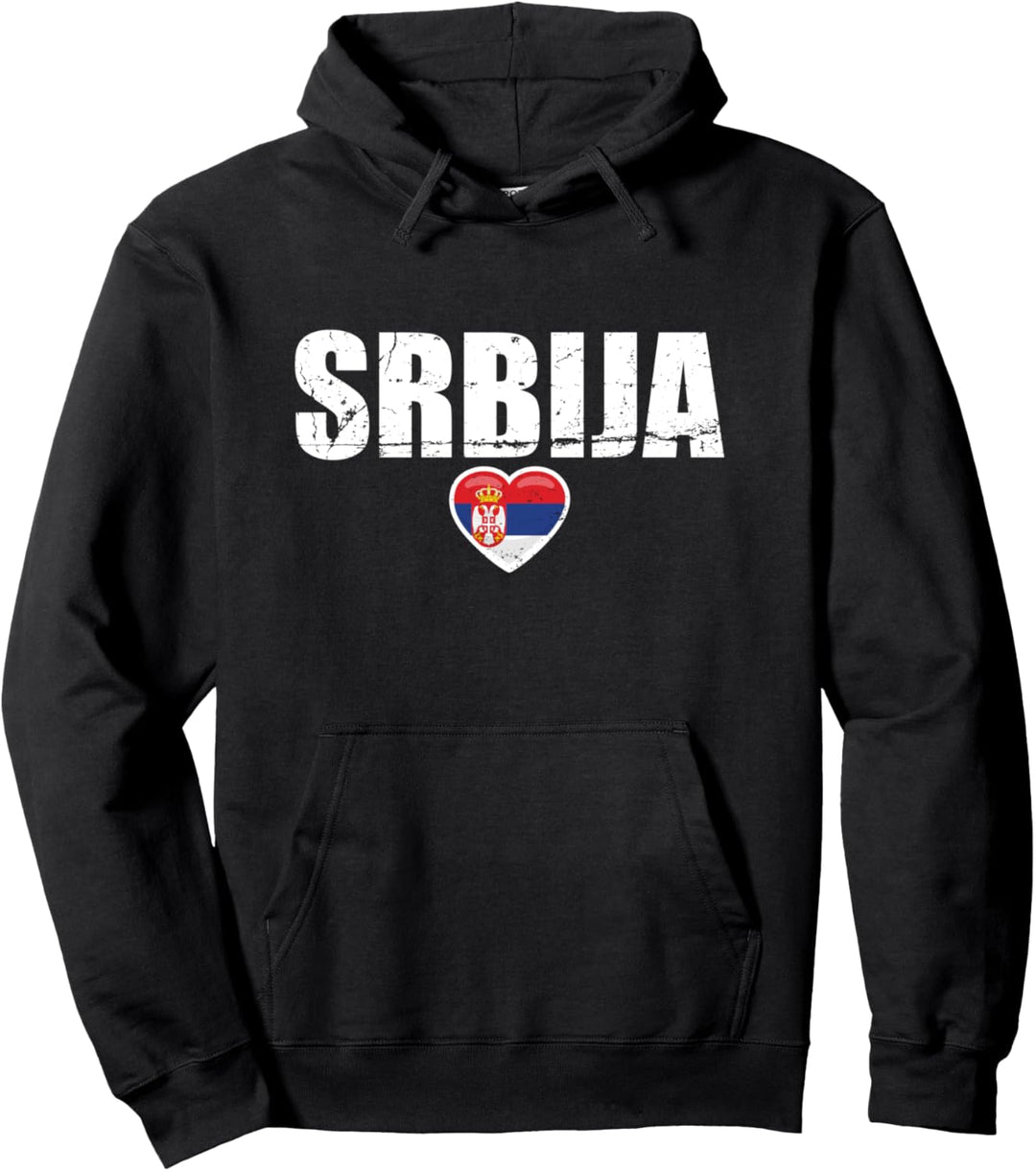 Serbien Srbija Herz Serbische Flagge Stolzer Serbe Pullover Hoodie