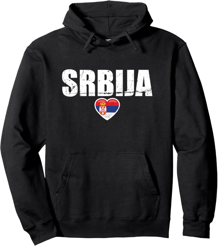 Serbien Srbija Herz Serbische Flagge Stolzer Serbe Pullover Hoodie