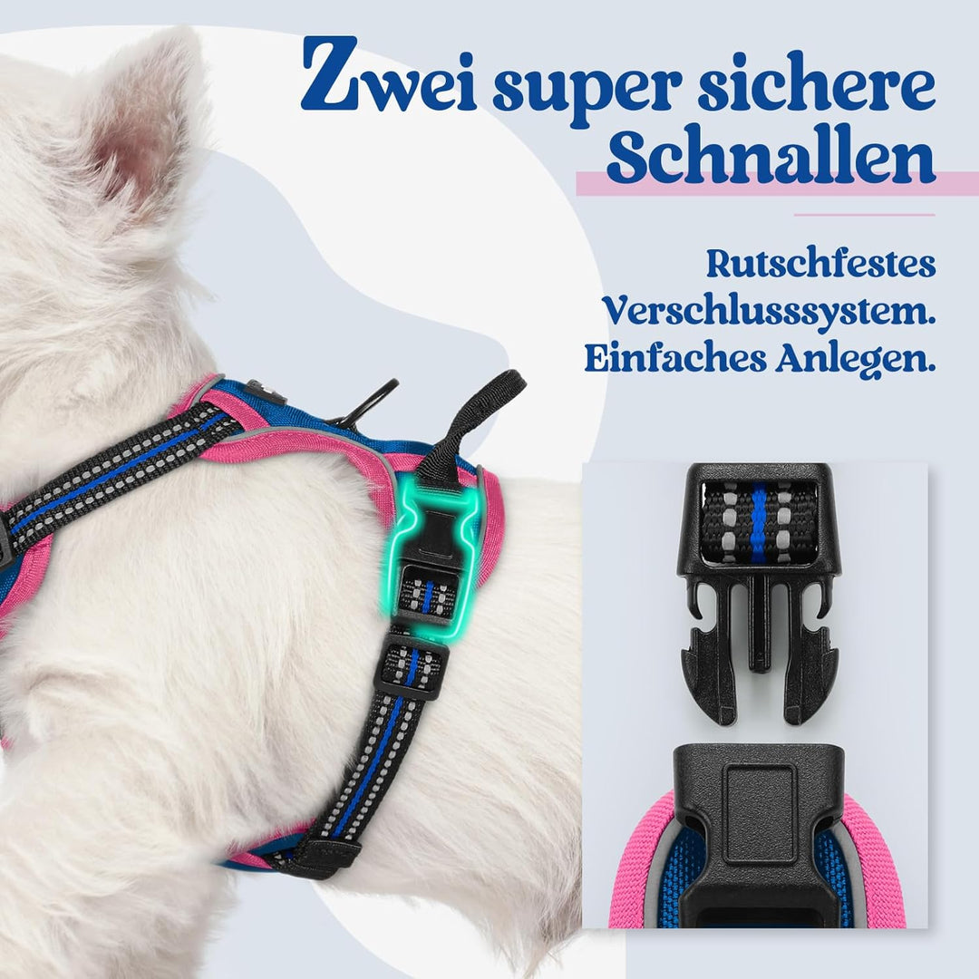 rabbitgoo Hundegeschirr Mittelgrosse Hunde, Anti Zug Geschirr mit Kontrolle, No Pull Verstellbar Hun