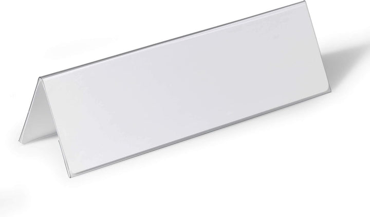 Durable Tischnamensschild 105/210x297 mm, transparent mit weisser Papiereinlage, 25 Stück, 805319 10