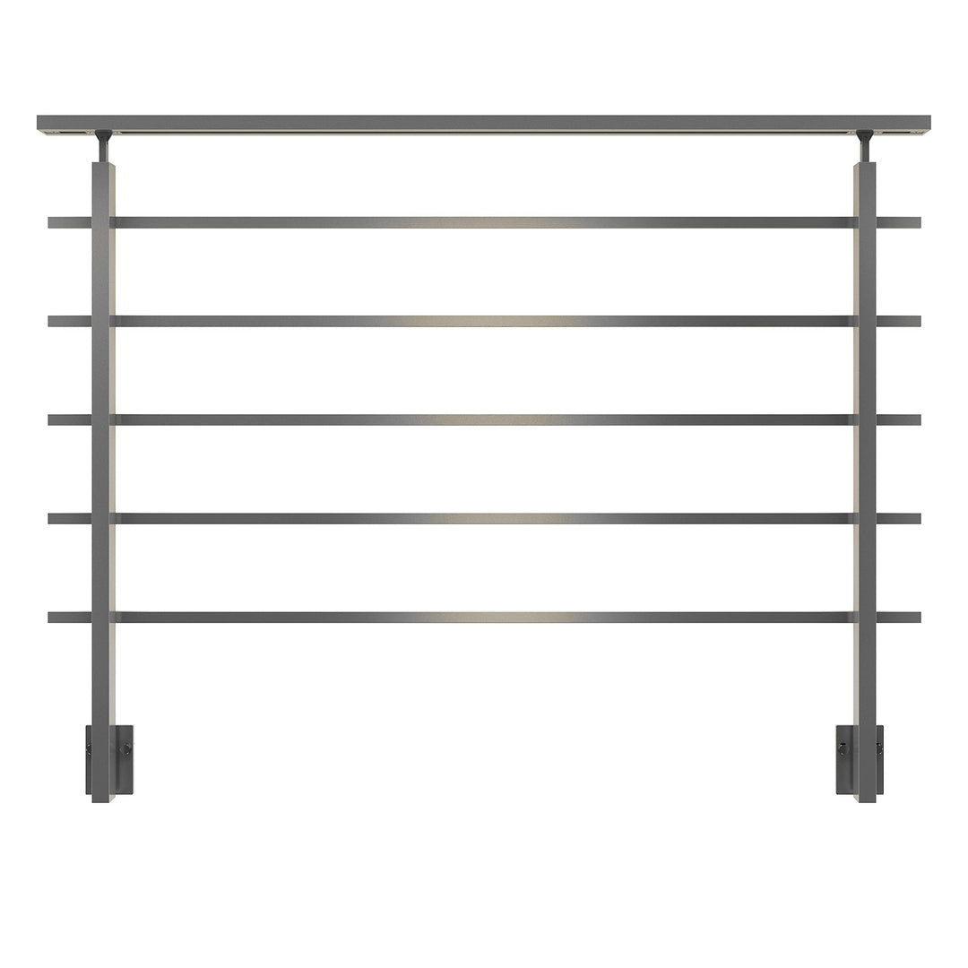 DOLLE Brüstungsgeländer Set aus Aluminium seitliche Montage eckiges Design 150 cm, Seitliche Montage