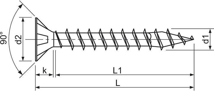 SPAX Universalschraube, 3,5 x 45 mm, 1000 Stück, T-STAR plus, Senkkopf, Vollgewinde, 4CUT, WIROX A3J