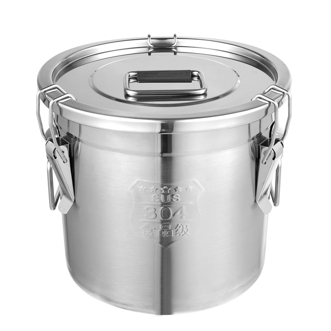 Apriltop 12L 304 Edelstahl Luftdichter Kanister,5-10kg Lebensmittel Vorratsbehälter mit Deckel und V