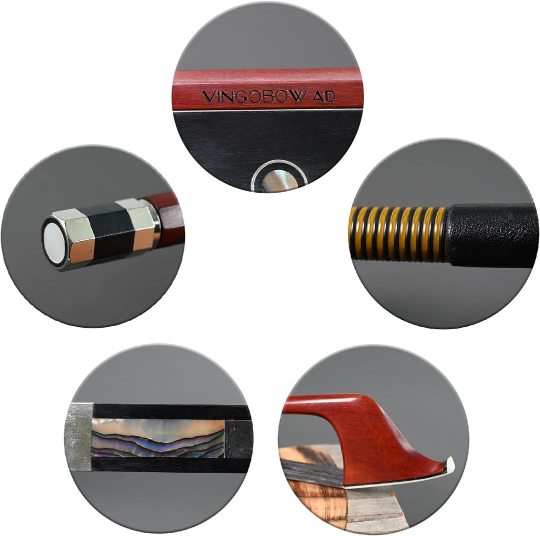 New voller Grösse schwarz Rosshaar Bass Schleife Warmer Klang French. Art Nr. 310bfb 4/4 Schwarzhaar