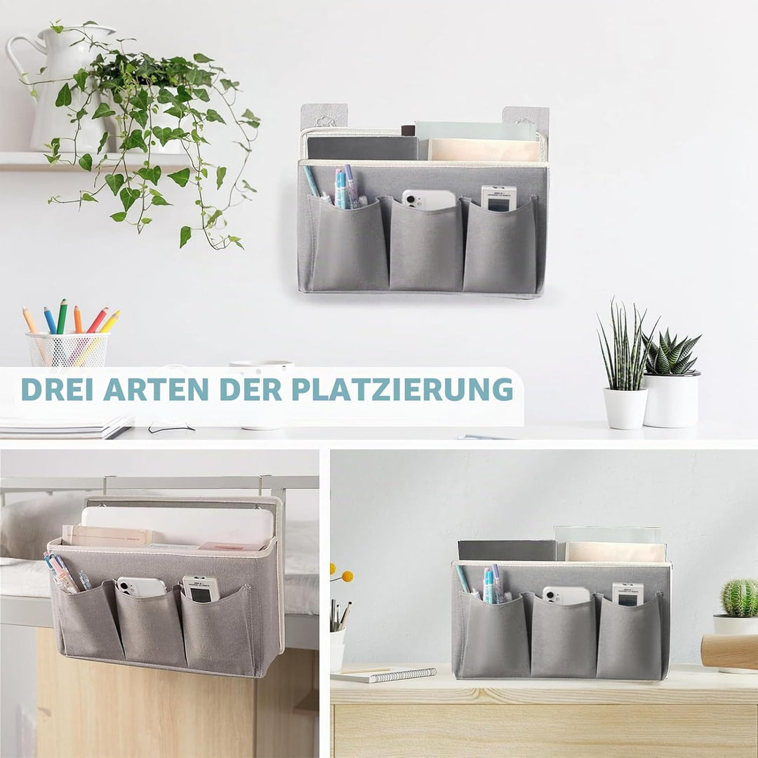 2 Stück Wand Organizer Tasche Hängekörbe Mit Grosser Mesh Abteilung Und 3 Taschen Tür Organizer Plat
