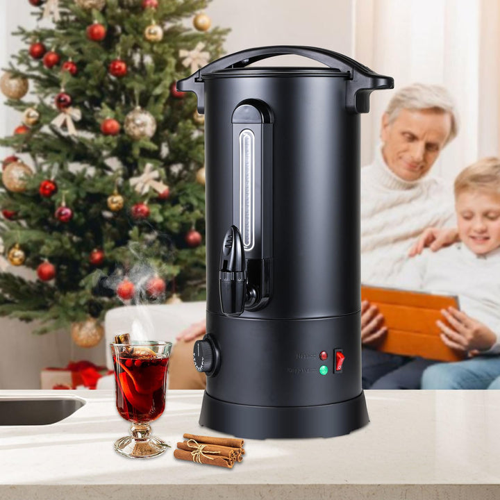 Glühweinkocher 10L, 1800W Glühweinkocher mit Thermostat,Heissgetränkeautomat Edelstahl,Einstellbare