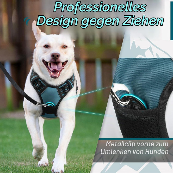 Eagloo Hundegeschirr Kleine Hunde, Anti Zug Hundegeschirr mit Reflexstreifen und Kontrolle, Verstell