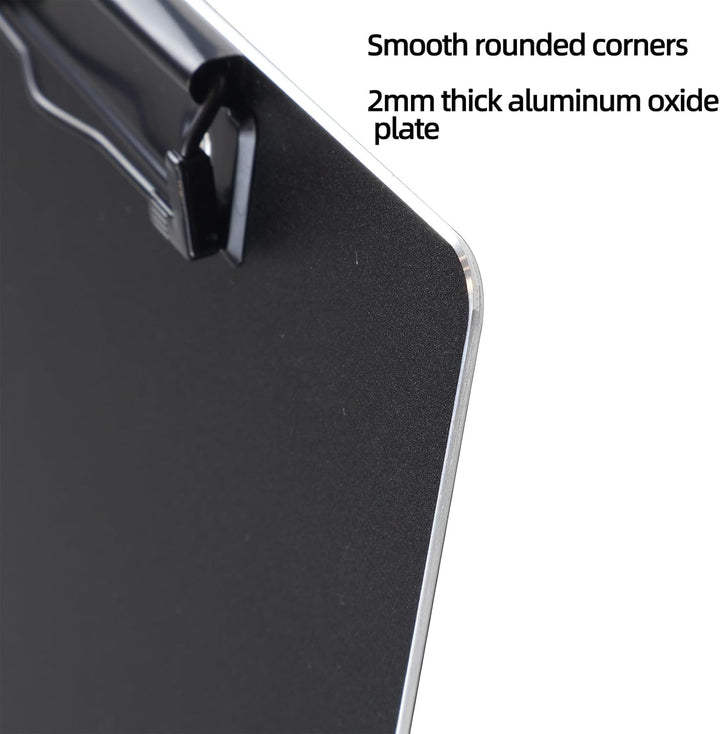 Aluminium-Klemmbrett, A4-Grösse (24,1 x 32,4 cm), zwei Clip-Klemmbretter mit 160 cm verstellbarem Sc