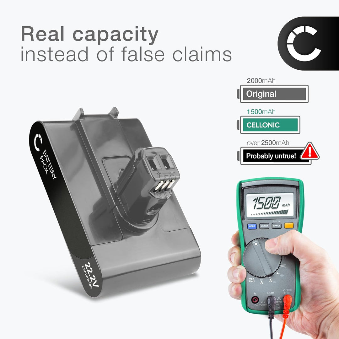 CELLONIC 1x Akku für Staubsauger Kompatibel mit Dyson DC31 Animal, DC44, DC35, 917083-05 - (1500mAh,