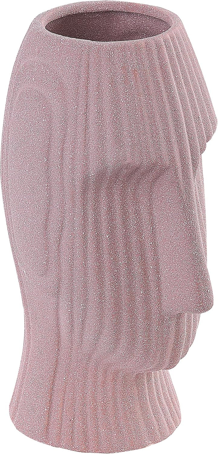 Moderne Vase Steinzeug pfirsichrosa Minimalistische gesichtsförmig Pallini