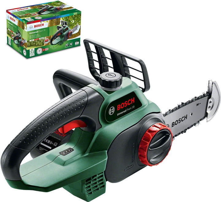 Bosch Home and Garden Akku Kettensäge Universalchain 18 (ohne Akku, 18 Volt System, im Karton) Grün,