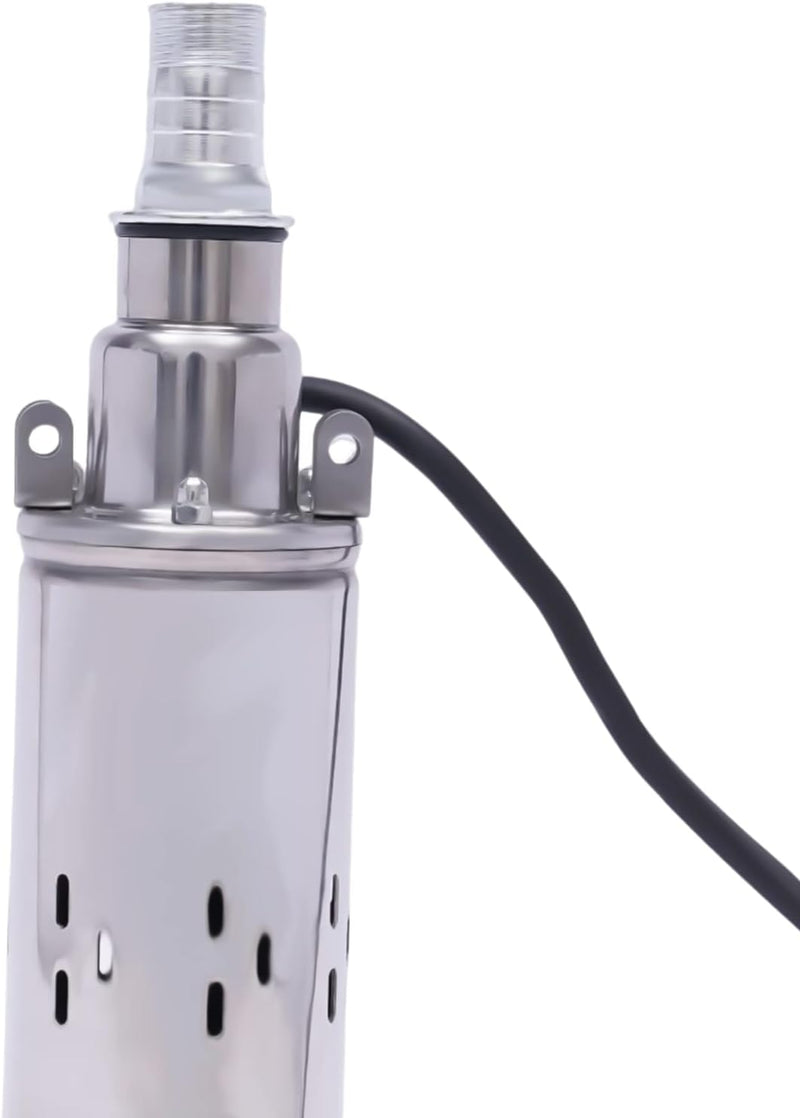 Tiefbrunnenpump 180W 12V 1200 L/h, Förderhöhe max. 34 m, Brunnenpumpe Tauchpumpe Pumpe Zisterne mit