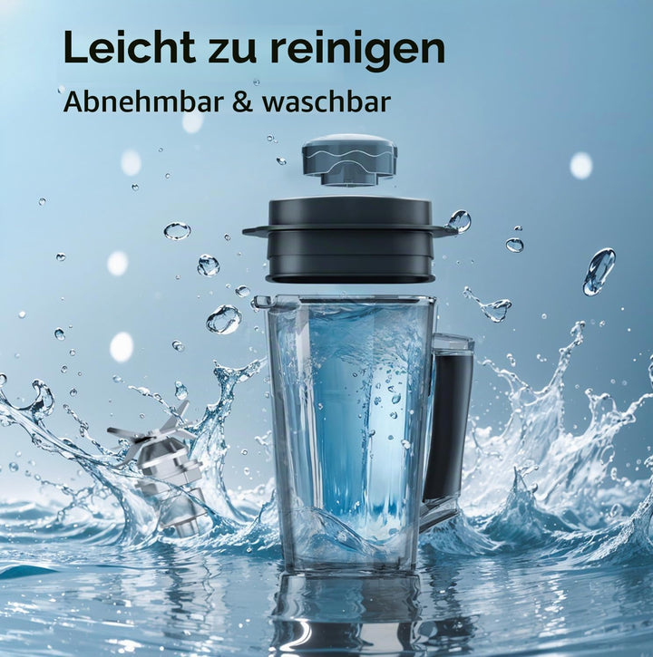 TOKIT 8-EN-1 Standmixer 2000ML, Hochleistungsmixer Pro 1400W Metallmaterial mit Touch LCD und 8 Menü