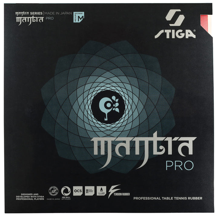 Stiga Tischtennisbelag Mantra Pro M Schwarz, Schwarz