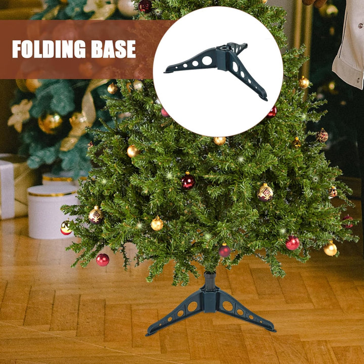 STOBAZA Weihnachtsbaumständer aus Plastik, Weihnachtsbaum Unterlage Abnehmbarem Klappbarem für Künst