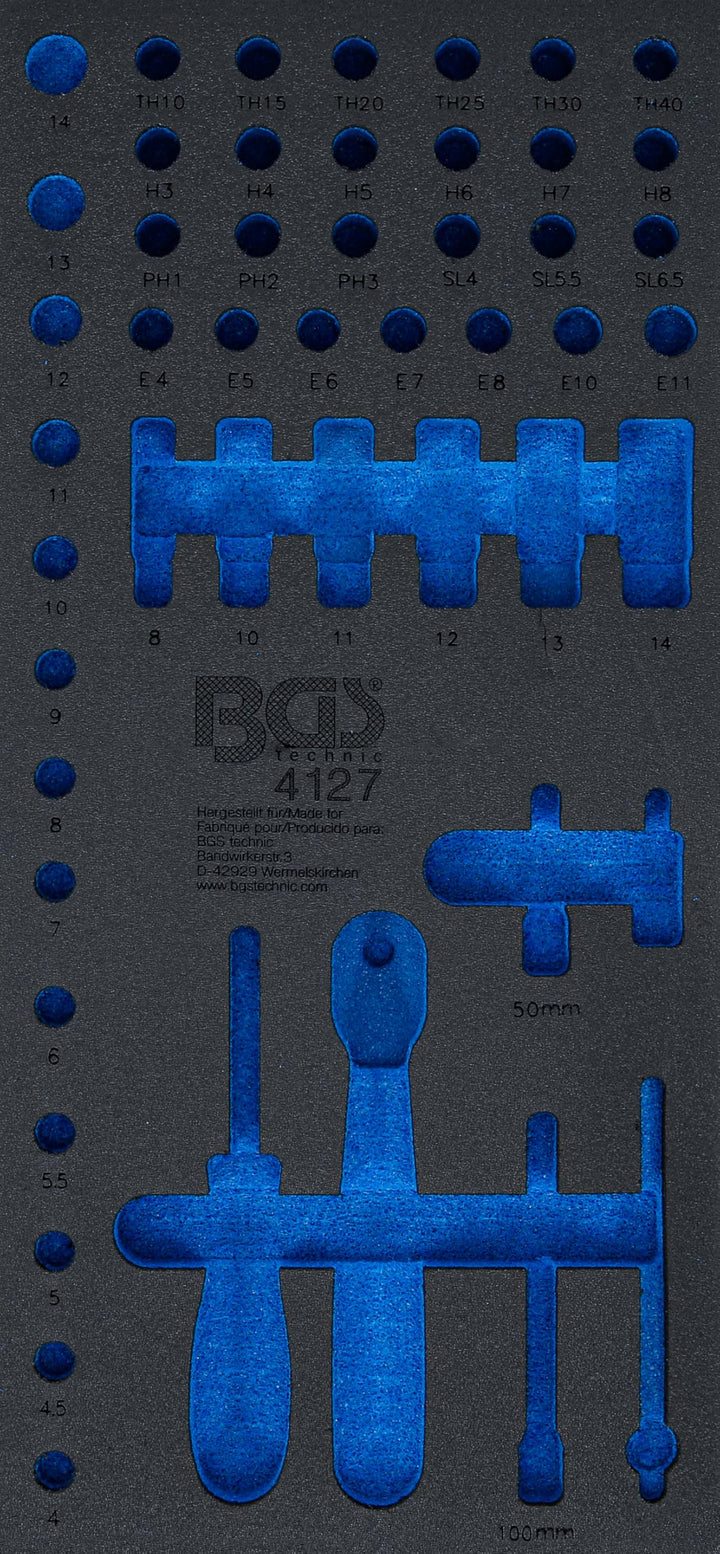BGS 4127-1 | Werkstattwageneinlage 1/3 | leer | für Art. 4127 Einlage, leer, Einlage, leer