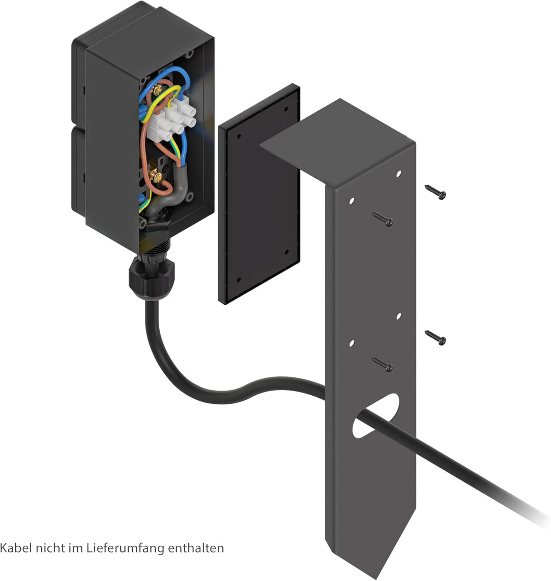 ledscom.de Garten Steckdosensäule PIWI mit Erdspiess für aussen, IP44, 2-Fach, Edelstahl, Kunststoff