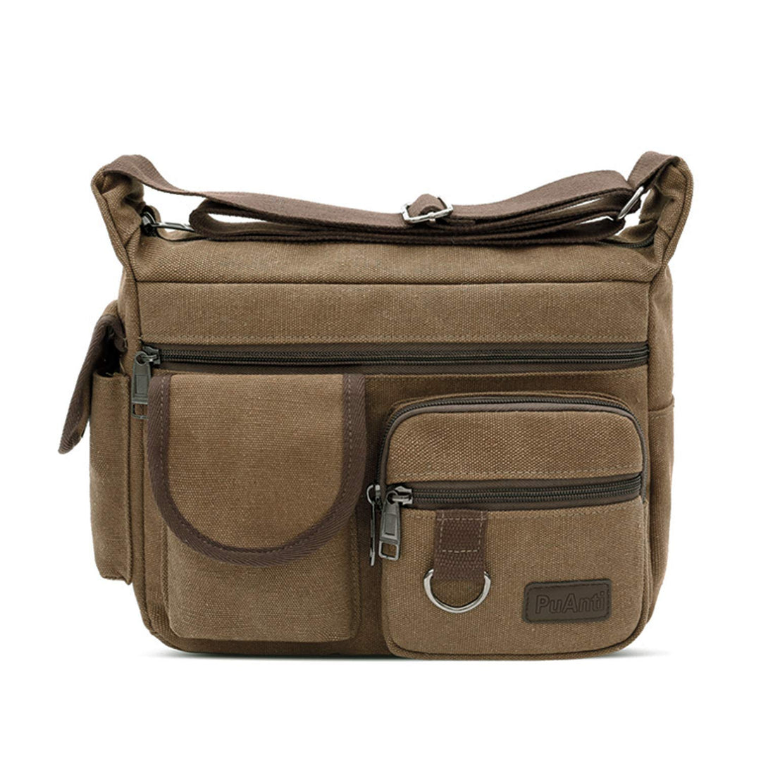 FANDARE Umhängetasche Schultertasche 7.9 inch iPad Tasche Unisex Vintage Canvas Messenger Tasche für