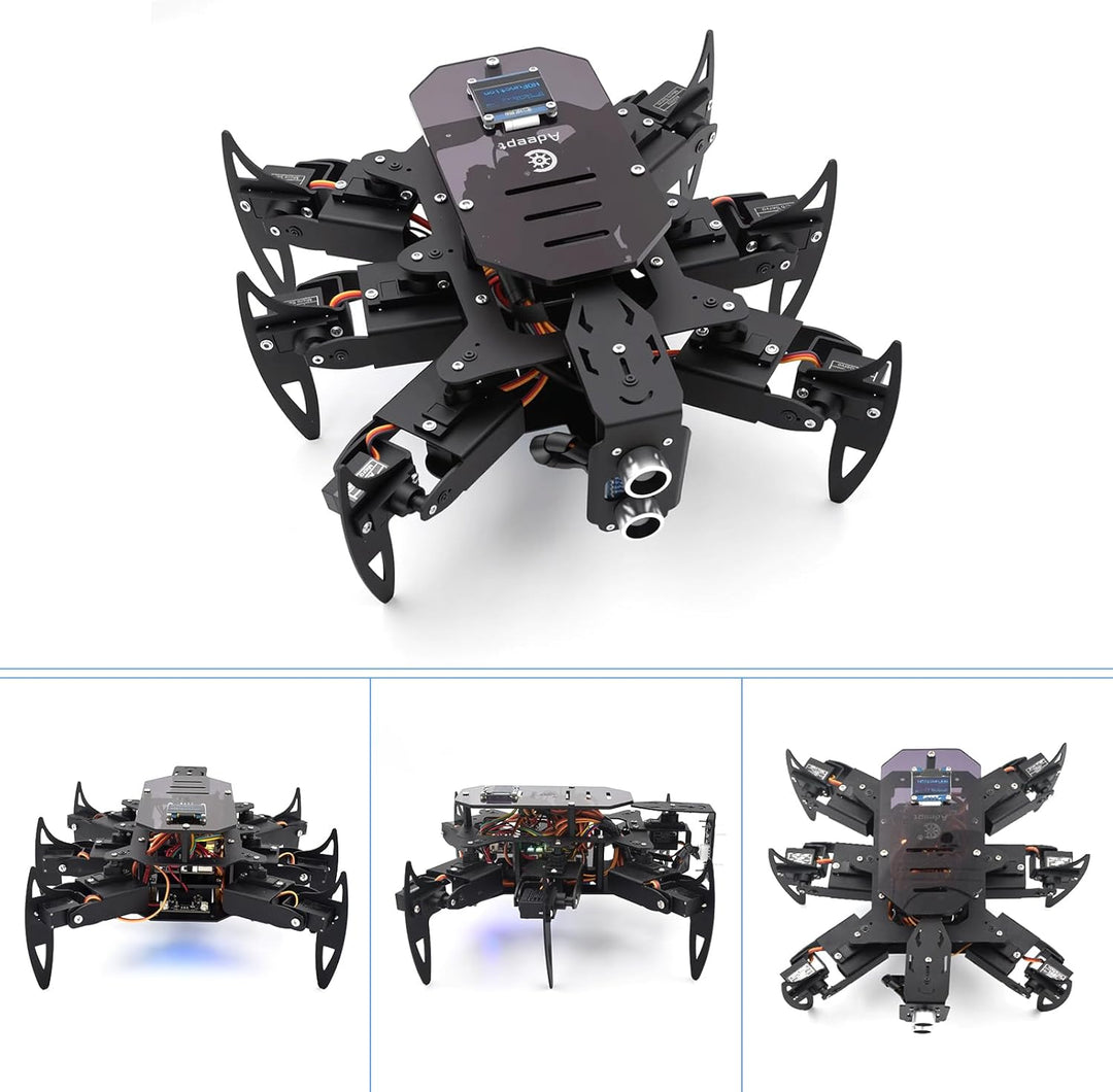 Adeept Hexapod Spider Robot Kit Compatible with Arduino, Spider Walking Crawling Robot, Programming