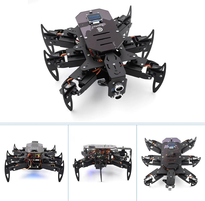 Adeept Hexapod Spider Robot Kit Compatible with Arduino, Spider Walking Crawling Robot, Programming