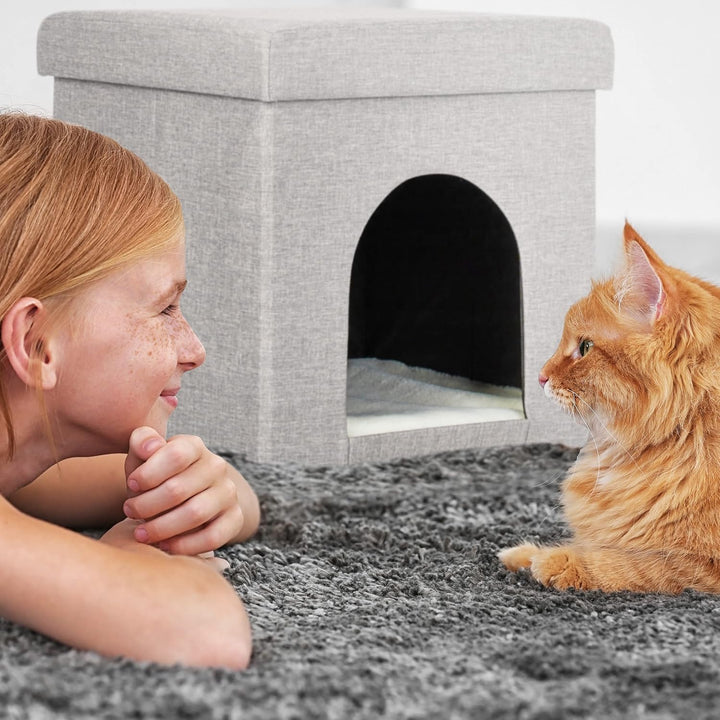 Relaxdays Katzenhöhle, Rückzugsort für Katzen und kleine Hunde, Indoor Tierversteck, H x B x T: 38,5