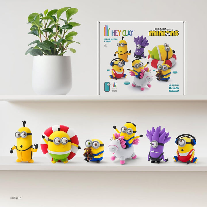HEY CLAY - 15 Dosen lufttrocknende Knete für Kinder ab 3 Jahren - Kreatives Bastelset - Modelliermas