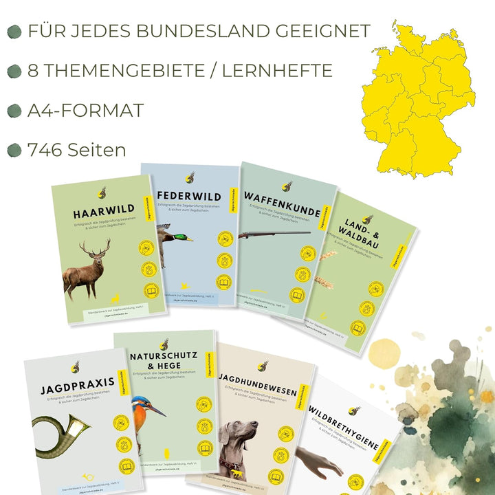 Jägerschmiede Lernhefte: Erfolgreich die Jagdprüfung bestehen & sicher zum Jagdschein – individuell,