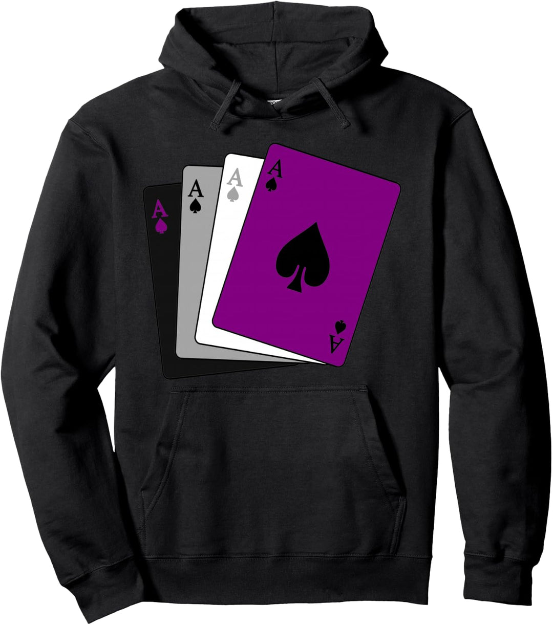 Asexual Pride Ace Card LGBTQA Pullover Hoodie