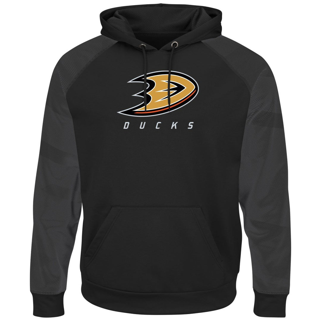 Herren NHL Penalty Shot Langarm-Kapuzen-Fleece XL Schwarz/Orange, XL Schwarz/Orange