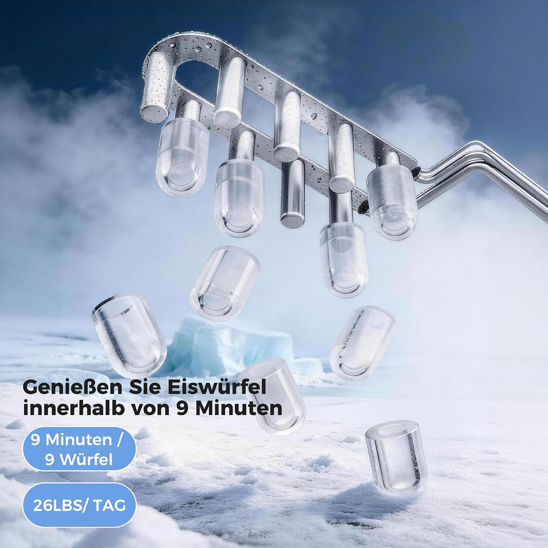 Eismaschine, 2 Grössen an Kugeleis aus Edelstahl Tisch-Eismaschine - Silber | Eismaschine mit täglic