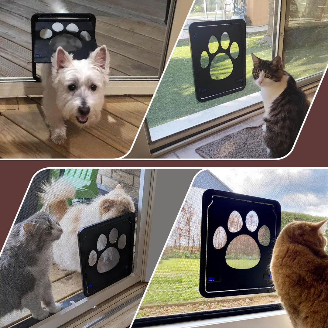 NAMSAN Haustierklappe Fliegengitter mit Magnet Hundeklappe Katzenklappe für Fliegengittertür Abschli