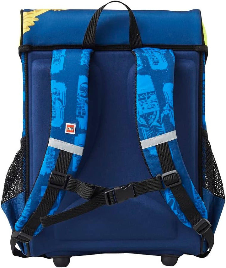 Familando - Schulranzen Set 7-teilig mit Sporttasche - Ninjago Blau - Ergonomisch, stabil & mit gepo
