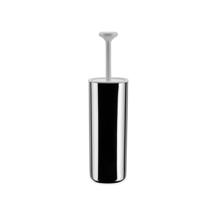 Alessi PL08 W Birillo, Klosettbürste, Edelstahl 18/10 und Weiss, Edelstahl 18/10 und Weiss